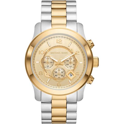 michael kors chronograph bicolor|Michael Kors runway chronograph watch.